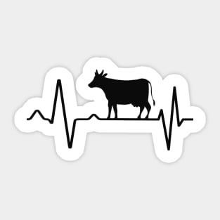 Cow heartbeat Sticker